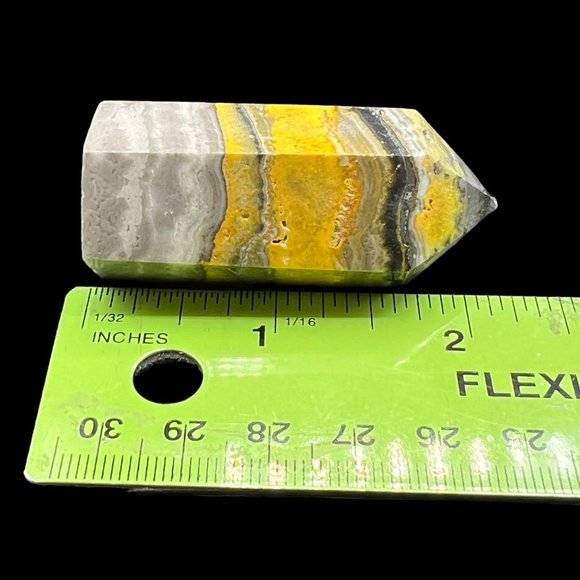 Bumblebee Jasper Pointed Natural Mineral Rock Specimen Tower Stick Formation - Picture 8 of 8